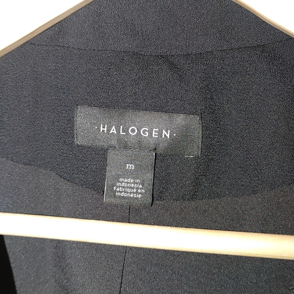 Halogen Blazer One Button Black Medium M Classic - image 4